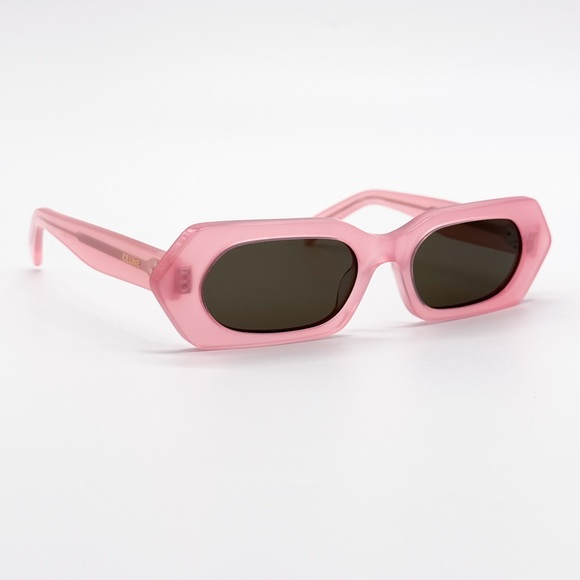 NEW CELINE CL40243I 72J SUNGLASSES GEOMETRIC PINK GREY WOMEN CELINE EYEWEAR - Picture 5 of 10